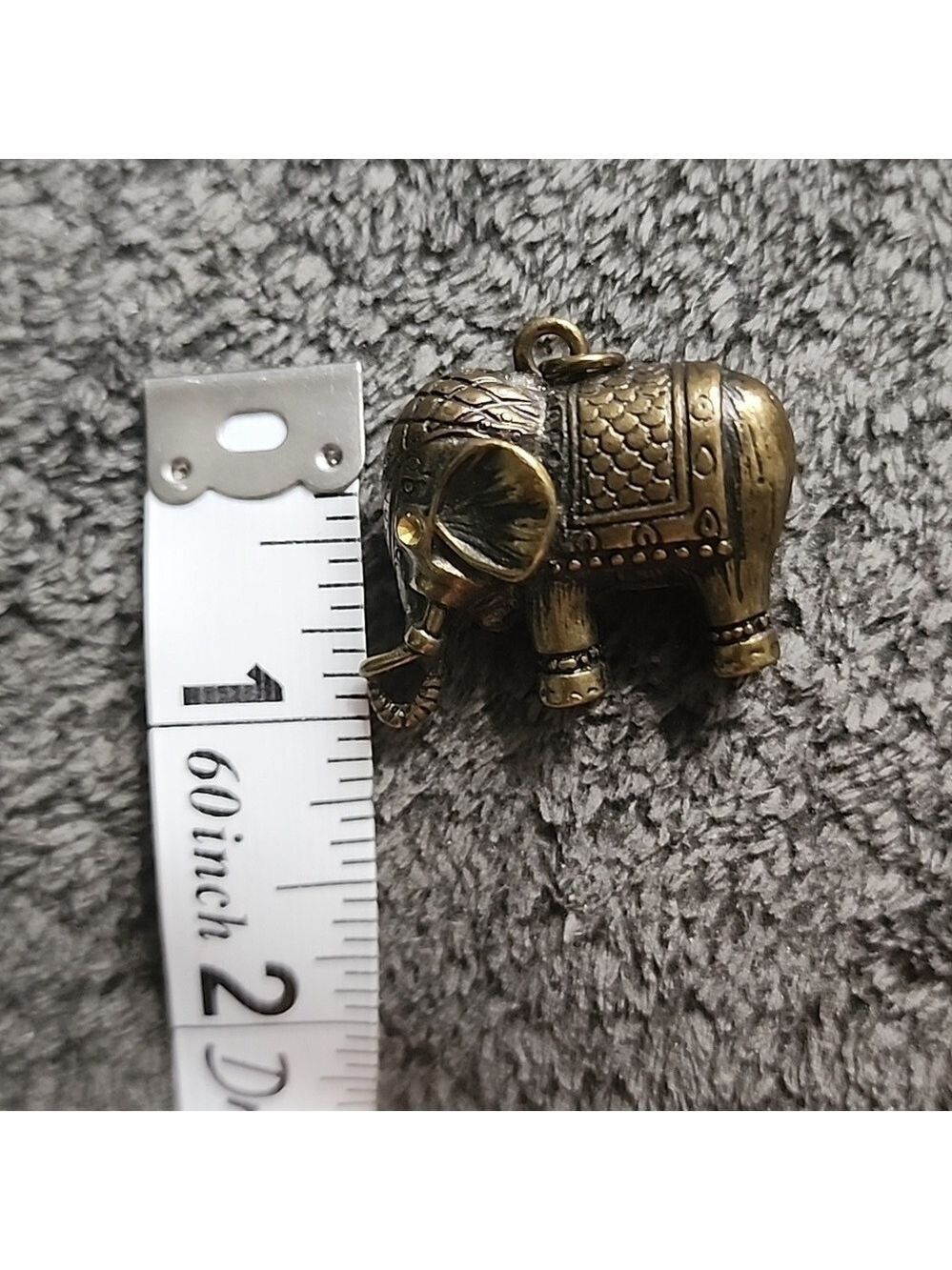 Darling Vintage Brass Elephant Pendant - Picture 8 of 8